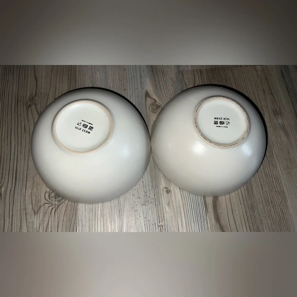 (2) West Elm 6.5” Cereal Bowls